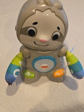 Fisher-Price Gray Sloth Learning Toy with Blue & Green Arms